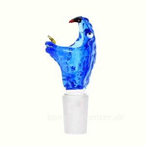 Blauer Bongkopf Schlange Borosilikat 18,8