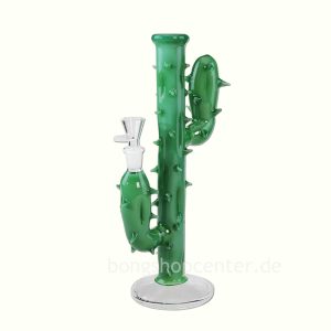 Besondere Glas Bong mit auffälligem Kaktus Motiv